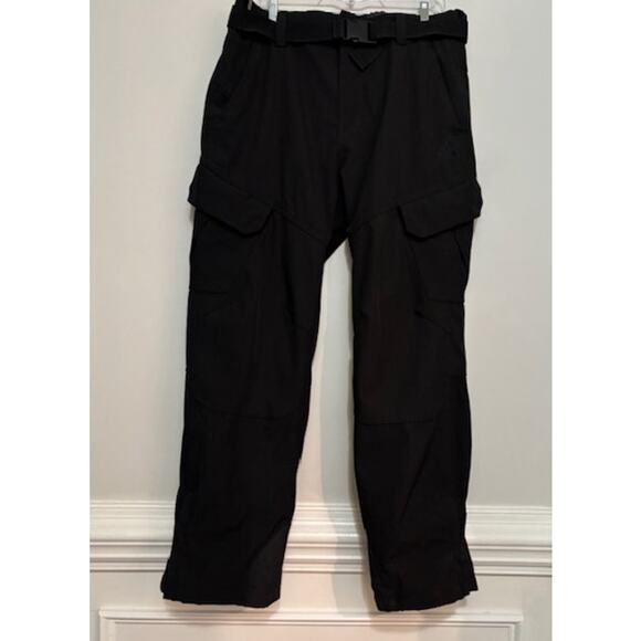 Gerry Snow Pants Mens Large Black Cargo Snowboard Ski Lined Belted Warm - Picture 1 of 8